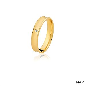 ALIANÇA I4A COM PEDRA 18K