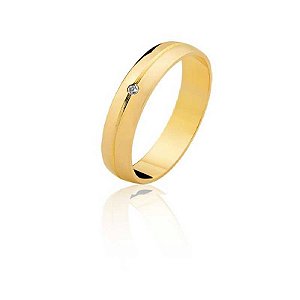 ALIANÇA MF5A COM PEDRA 18K