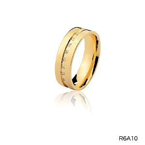 ALIANÇA R6A10 COM PEDRA 18K