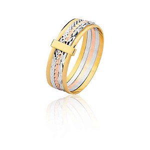 ANEL 5 ELOS M5 OURO 18K