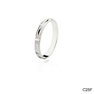 ALIANÇA C25F PRATA