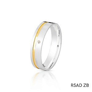 ALIANÇA R5AD COM PEDRA PRATA
