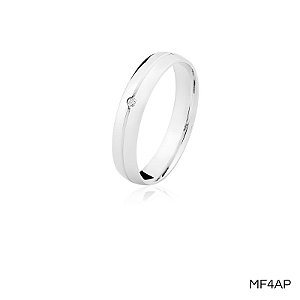 ALIANÇA MF4A COM PEDRA PRATA