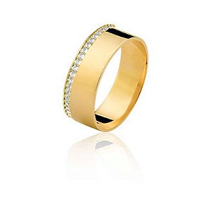 ALIANÇA R616 COM PEDRA 18K