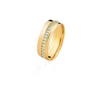 ALIANÇA R720 COM PEDRA 18K