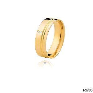 ALIANÇA R636 COM PEDRA 18K