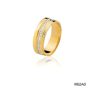 ALIANÇA R6A20 COM PEDRA 18K
