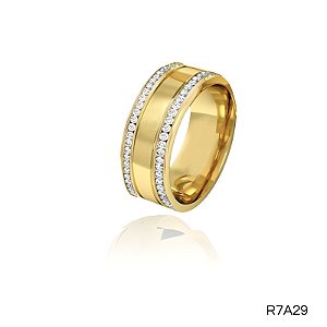 ALIANÇA R7A29 COM PEDRA 10K