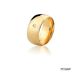 ALIANÇA M10A COM PEDRA 18K
