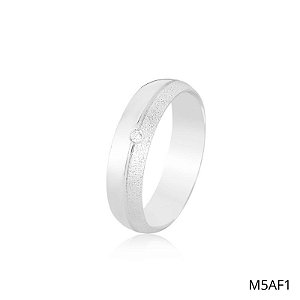 ALIANÇA M5AF1 COM PEDRA PRATA