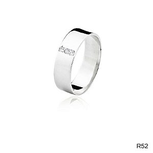 ALIANÇA R52 PRATA COM ZB