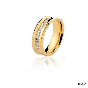 ALIANÇA I6A2 COM PEDRA 18K