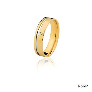 ALIANÇA R5R COM PEDRA 10K