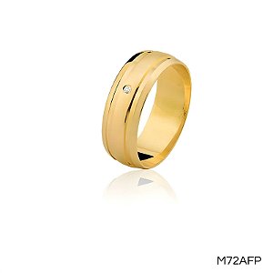 ALIANÇA M72AF COM PEDRA 18K