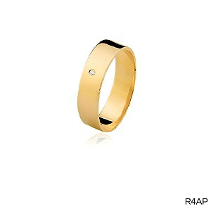 ALIANÇA R4A COM PEDRA 10K