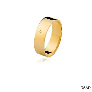 ALIANÇA R5A COM PEDRA 18K