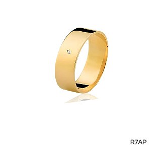 ALIANÇA R7A COM PEDRA 10K