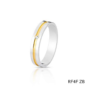 ALIANÇA RF4F PRATA COM ZB
