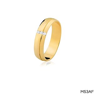 ALIANÇA M53AF COM PEDRA 18K