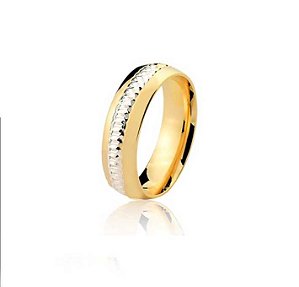 ALIANÇA M617 COM OURO BRANCO 10K