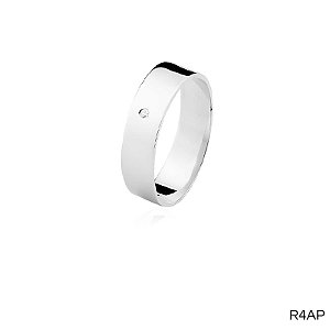 ALIANÇA R4A PRATA COM PEDRA