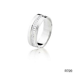 ALIANÇA R720 PRATA COM ZB