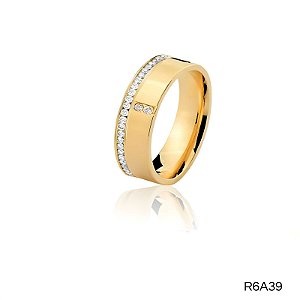 ALIANÇA R6A39 COM PEDRA 10K