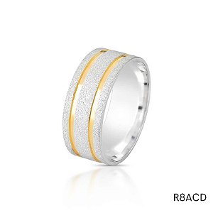 ALIANÇA R8ACD  PRATA SEM CORAÇAO
