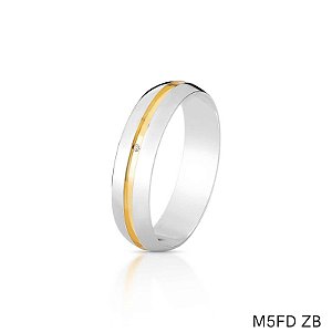 ALIANÇA M5FD PRATA COM ZB
