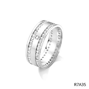 ALIANÇA R7A35 PRATA COM ZB