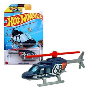 Hot Wheels Propper Chopper HTD69 Helicoptero Azul e Cinza