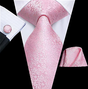 Kit Gravata Masculina em Seda Elegância com 3 itens para Festa Formatura Casamento Aniversário Igreja 0327
