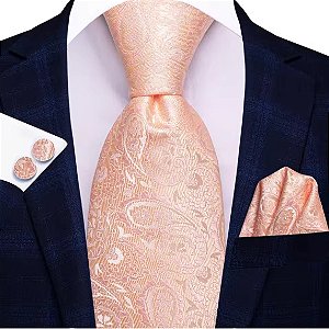 Kit Gravata Masculina em Seda Elegância com 3 itens para Festa Formatura Casamento Aniversário Igreja 3751