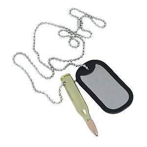 Plaqueta de Identificação com Projétil Bélica