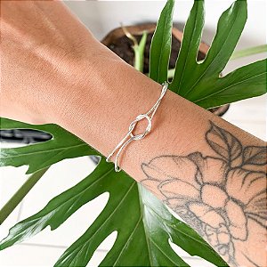 Pulseira Nó Folheada Prata 925