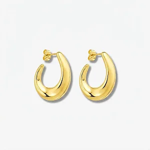 BRINCO ARGOLA ORGANICO BANHADO OURO