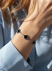 Pulseira Inspiração 5 Trevos - Aço Inox 316L