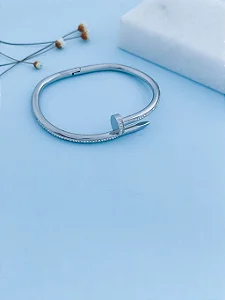 Bracelete Prego Micro Cravejado- Aço Inox 316L