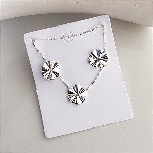 Conjunto Disco Banhada Prata