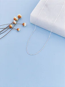 Corrente Veneziana DIAMANTADA 45CM Prata 925
