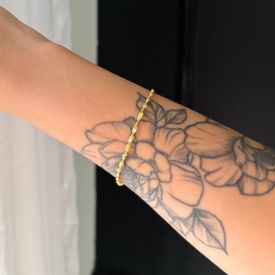 Pulseira Ondas Banhada Ouro