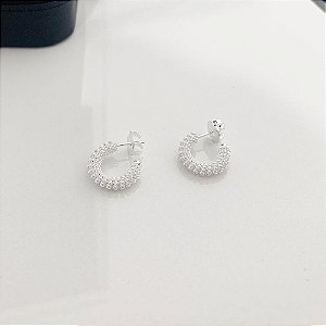 Argola Princesa Banhada Prata