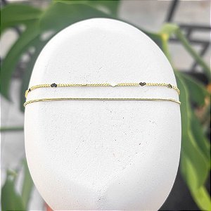 Pulseira Dupla Priss Banhada Ouro