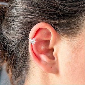 Piercing Fake Estrelinha Banhada Prata