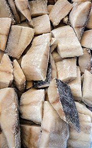 BACALHAU ( SAITHE ) FILE EM PEDAÇOS CONG.- 1000UP kg 104,90 -cx-10kg