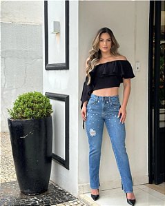 Cropped Jeans Isabele - Luttiê  Loja de Moda Feminina Multimarcas.