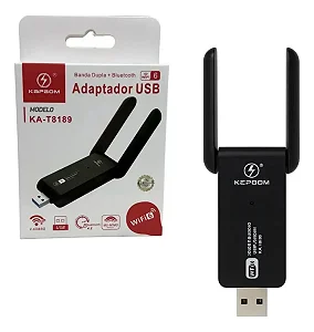 Adaptador Antena Wifi 6 Usb Dual Band 2.4/5Ghz Ka-T8189 - Kapbom