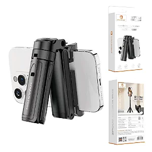 Bastao De Selfie Portatil C/ Suporte Ajustavel/Dobravel 37Cm Hmaston Zp-009