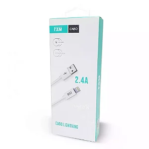 Cabo Iphone Usb 1.2M 2.4A - Fam Fca-512