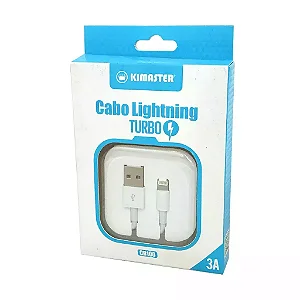 Cabo Iphone Usb 3A Cx Acrilica - Kimaster Cb100
